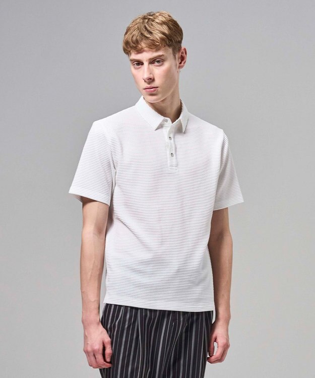 JOSEPH HOMME 【オリジナル素材】ライトタックジャージー　ポロ ホワイト系