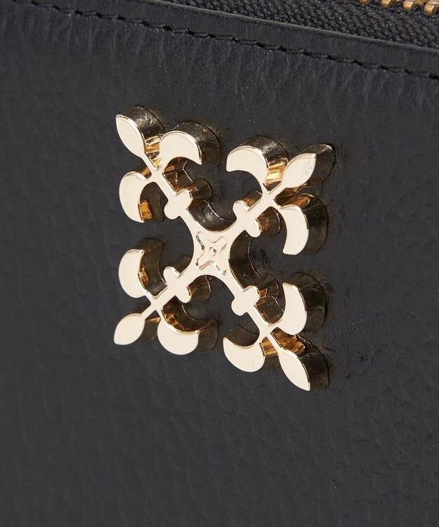 russet モノグラムプレートラウンドジップウォレット(SO-372) Black/BE