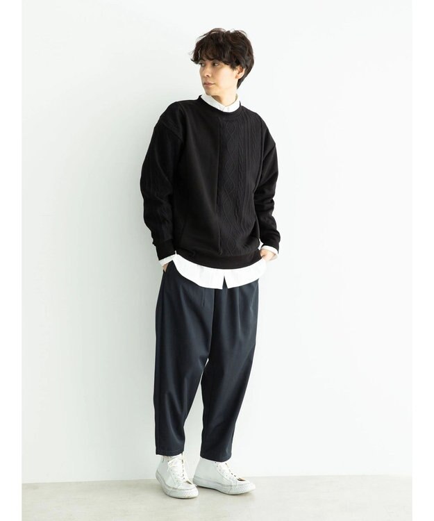 CRAFT STANDARD BOUTIQUE ＪＱカット切り替えプルオーバー1 Black