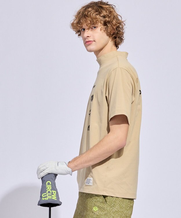 PW CIRCULUS 【MEN】9モチーフモックネック ゴルフ ベージュ系