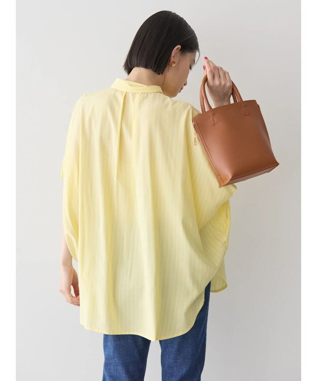 AMERICAN HOLIC サラックールフレンチスリーブシャツ Stripe Yellow