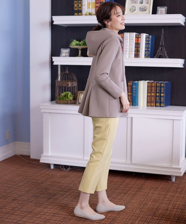 Tiaclasse L 【洗える】ソフトダンボールバックフレアフーディー モカ