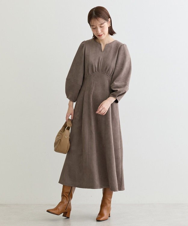 Green Parks ・ＥＬＥＮＣＡＲＥ　ＤＵＥ　スエードポンチタックワンヒ Gray Beige