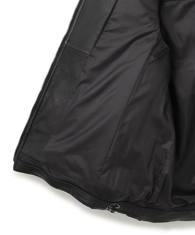 JOSEPH HOMME ライトゴートシュリンクレザー　ダウンベスト ブラック系