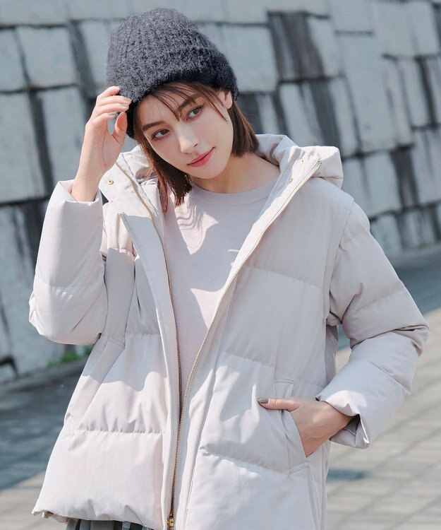 Tiaclasse 【安田美沙子さん着用・ウール混】ニット帽 チャコールグレー