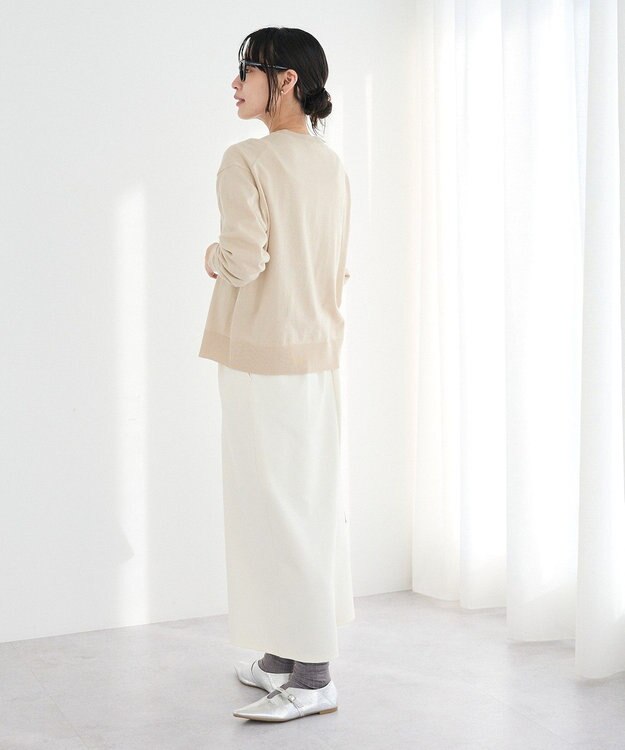 CRAFT STANDARD BOUTIQUE フクレジャカードIラインスカート Ivory