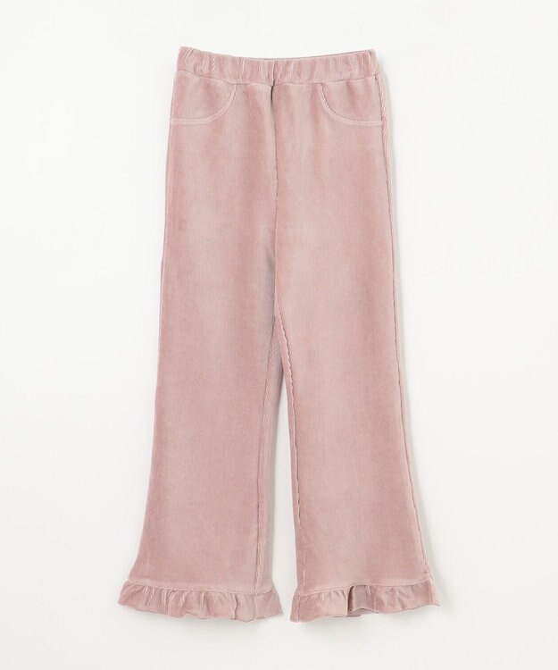 ANY KIDS カットコールフレアパンツ ピンクブラウン