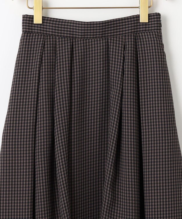 組曲 【洗える・4色展開】ウーステッドライクギャバ スカート グレー系3