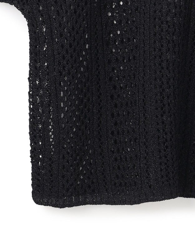 BEIGE， ATACAM / パターンメッシュ ハーフニット Black