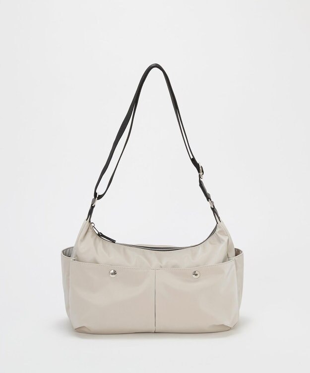 TOPKAPI 【Breath TOPKAPI】【軽量430g】Train 防水ポリエステル ワイド ショルダーバッグ ライトベージュ