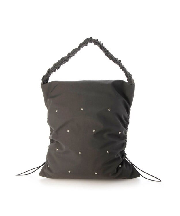 UNBILLION カシュカシュ cachecache / ビジュー付きワンハンドルトート グレー