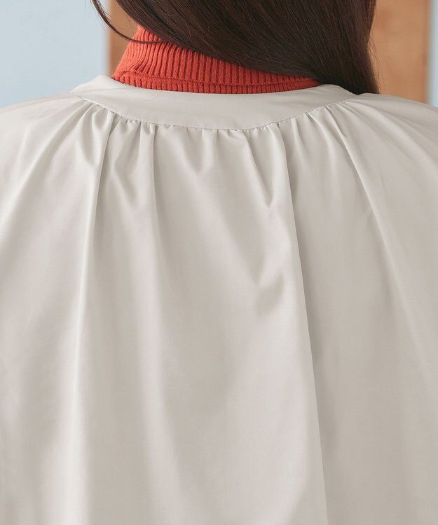 Tiaclasse 【リバーシブル】表裏2WAYベロアキルティングブルゾン オフホワイト