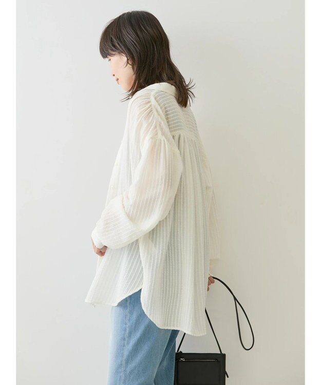 AMERICAN HOLIC ドビーストライプシャツ Ivory