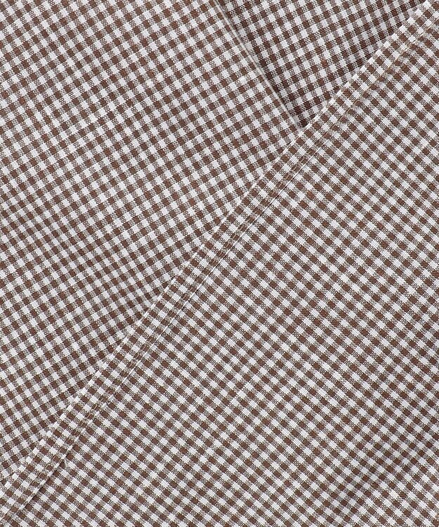 J.PRESS LADIES S リネンminiチェック プルオーバー ブラウス ブラウンギンガム系