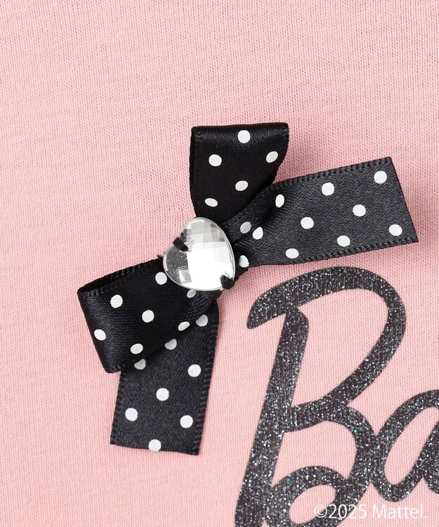 ANY KIDS 【Barbie(TM)】リボン 七分袖Tシャツ ピンク