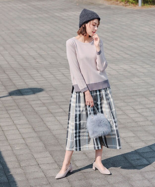 Tiaclasse 【安田美沙子さん着用・ウール混】ニット帽 チャコールグレー