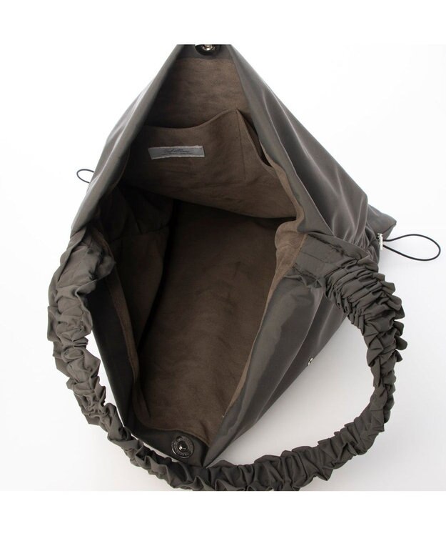 UNBILLION カシュカシュ cachecache / ビジュー付きワンハンドルトート グレー