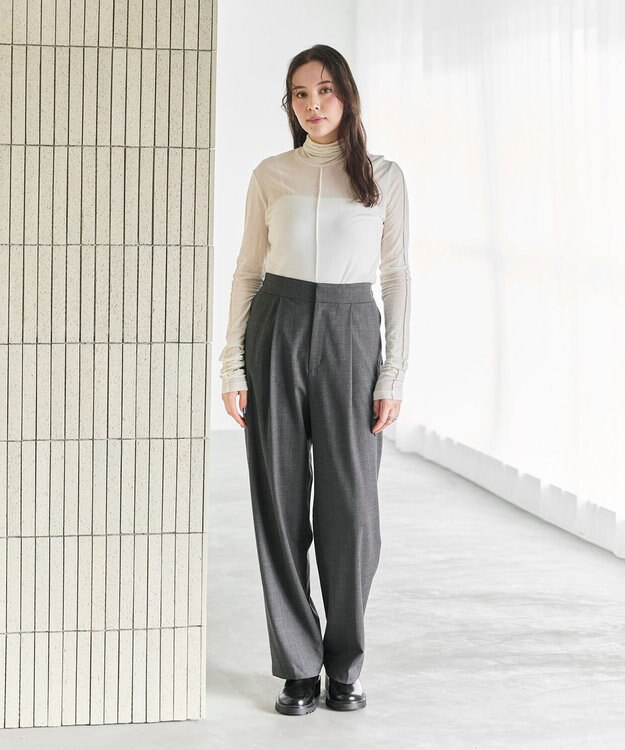 #Newans 【ストレッチ】【カシミヤ混】カシミヤシルクジャージー ホワイト