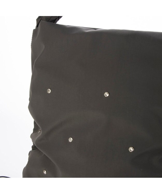 UNBILLION カシュカシュ cachecache / ビジュー付きワンハンドルトート グレー