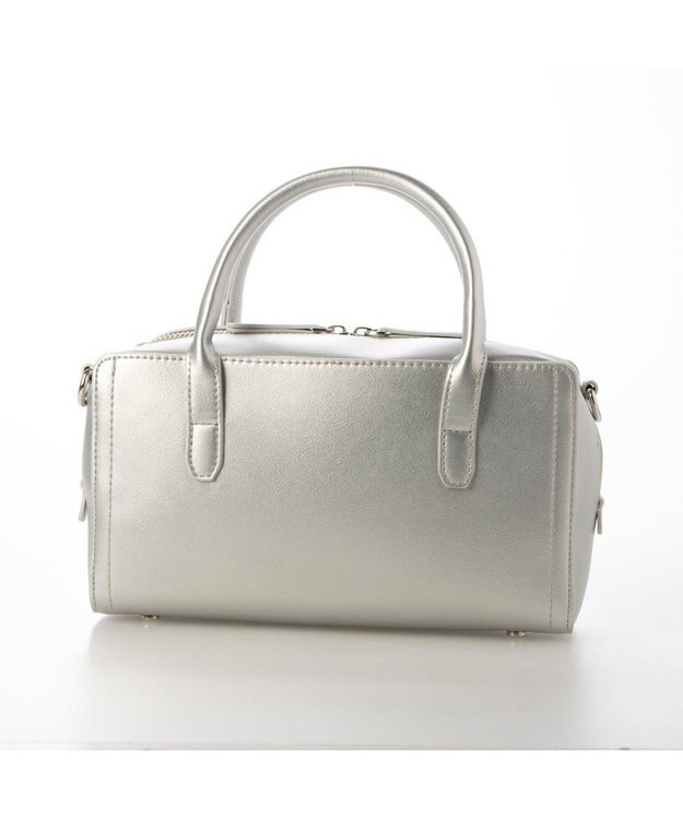 UNBILLION 【テレビ ドラマ着用アイテム】カシュカシュ cachecache / ベルトディテール横長ボストンバッグ シルバー