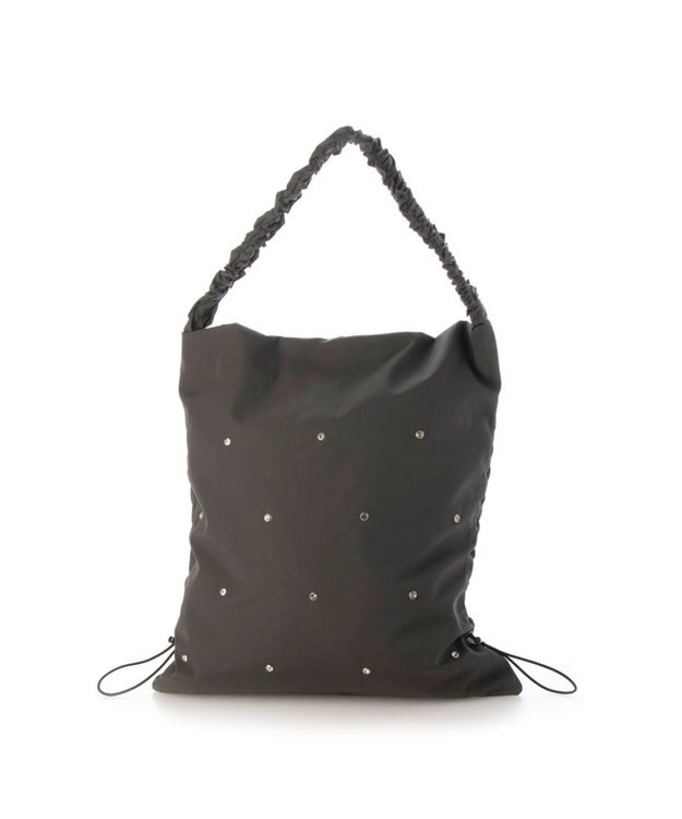 UNBILLION カシュカシュ cachecache / ビジュー付きワンハンドルトート グレー