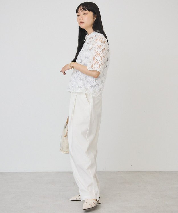 AMERICAN HOLIC アートレース半袖シャツ Off White