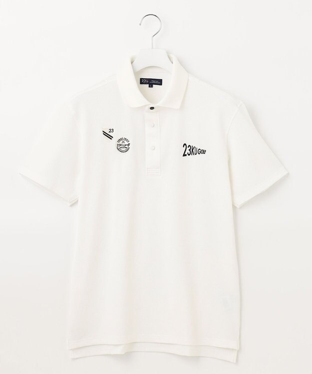 23区GOLF 【MEN】ハニカムカノコ半袖ポロシャツ ホワイト系