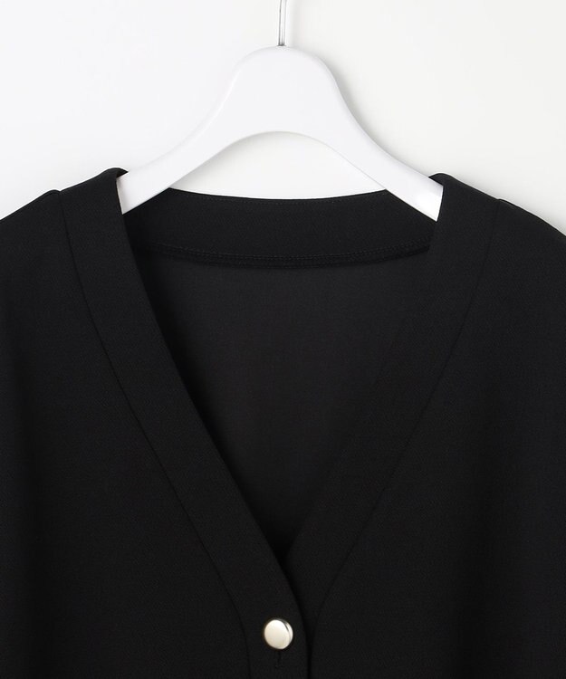 ANY SIS カットジョーゼット カーディガン ブラック