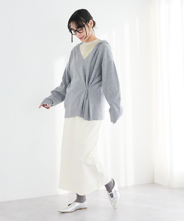 CRAFT STANDARD BOUTIQUE フクレジャカードIラインスカート Ivory