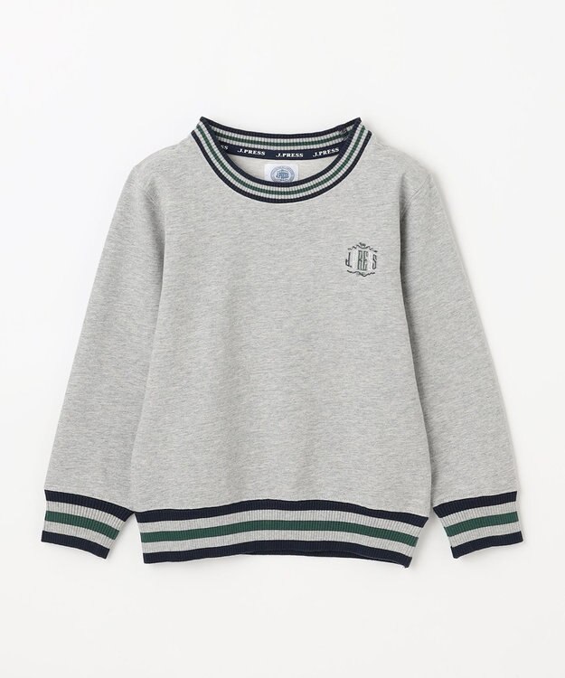 J.PRESS KIDS 【100-130cm】トリコリブコンビボーダー ミニ裏毛 トレーナー グレー系