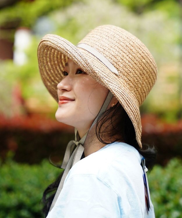 石田製帽 ペーパーブレード 3WAY ソフトセーラハット(汚れ防止テープ付き）〈折り畳めるサイズ調整可〉 ベージュ