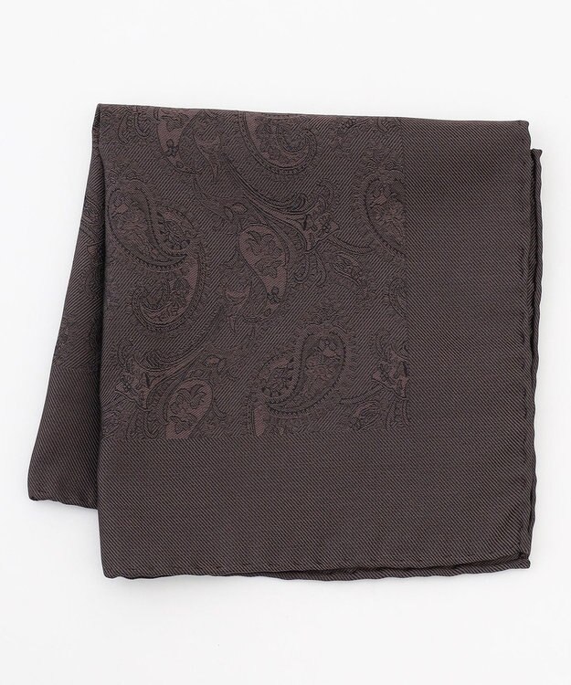 JOSEPH HOMME 【日本製】ペイズリーチーフ ダークブラウン系