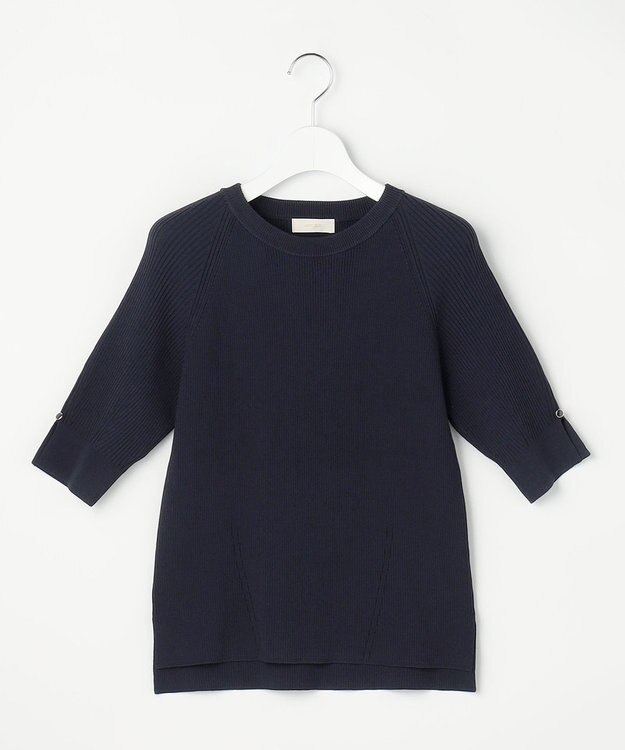 ANY SIS L コクーンスリーブ ニット ネイビー