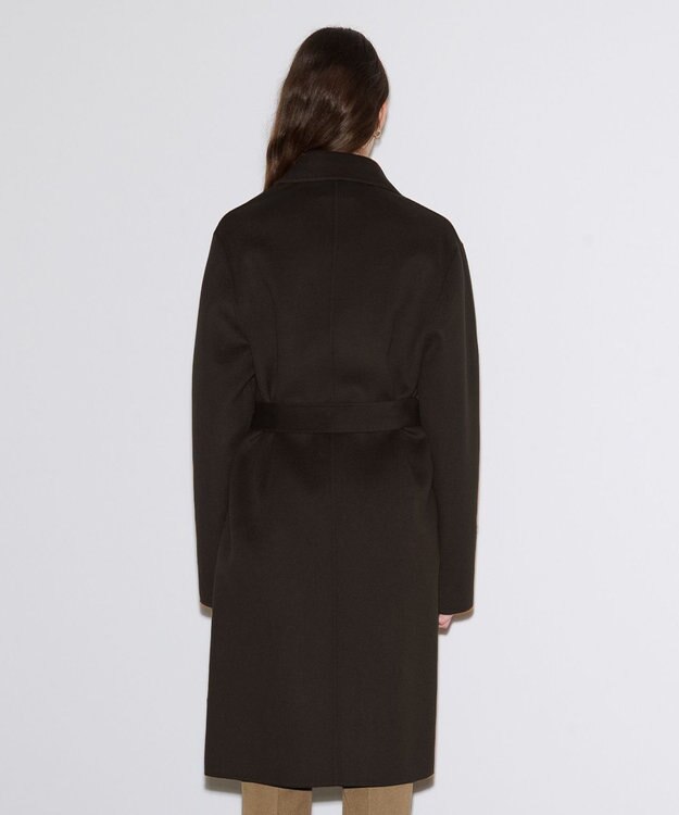 JOSEPH ダブルフェイスカシミヤ　ラップロングコート Black