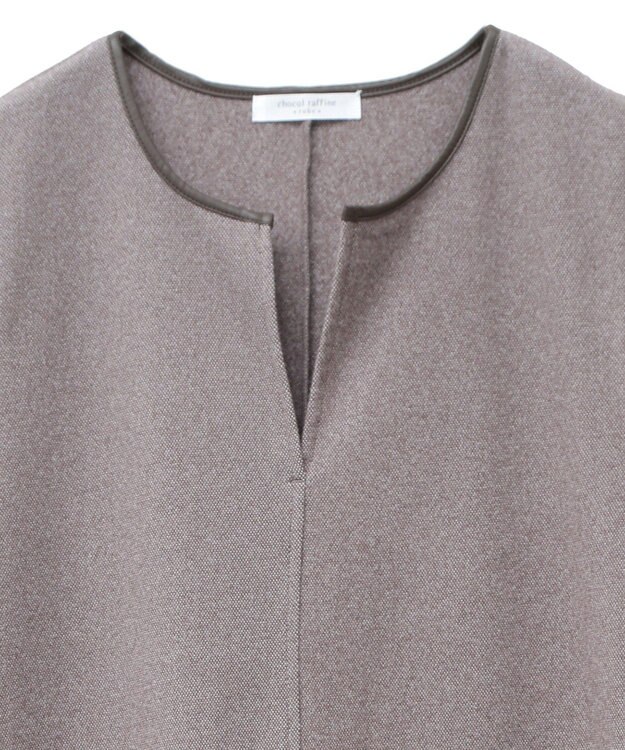 Green Parks 柄圧縮ポンチキーネックジャンスカ Brown