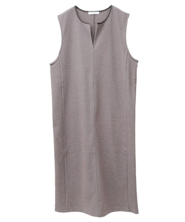 Green Parks 柄圧縮ポンチキーネックジャンスカ Brown