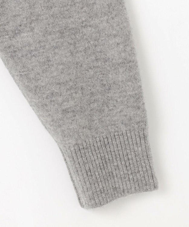 JOSEPH ABBOUD 【洗える・カシミヤブレンド】カシミヤブレンド ハイネック ジップ  カーディガン ライトグレー系