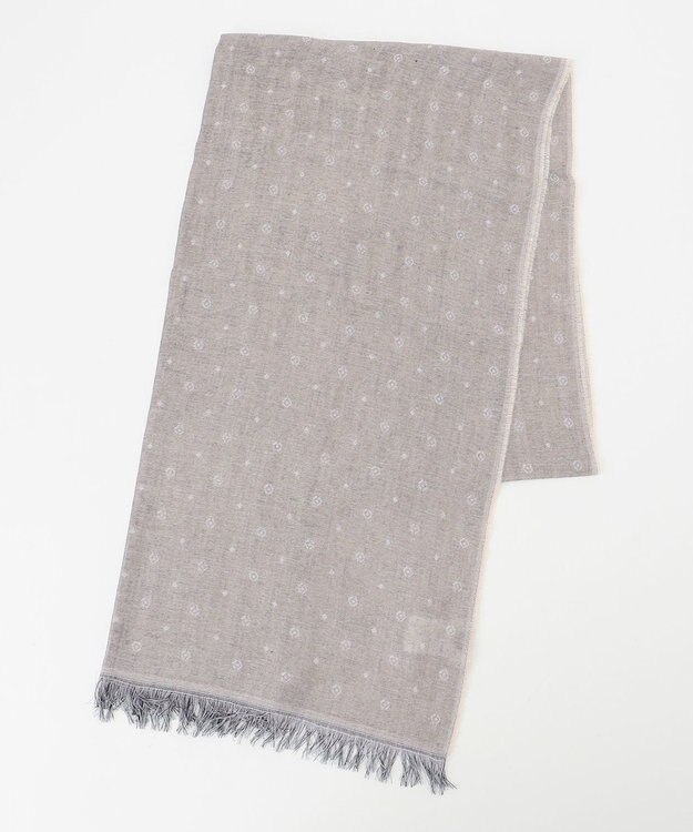 JOSEPH ABBOUD 【イタリア製】クレストドットジャガード ストール ライトグレー系7
