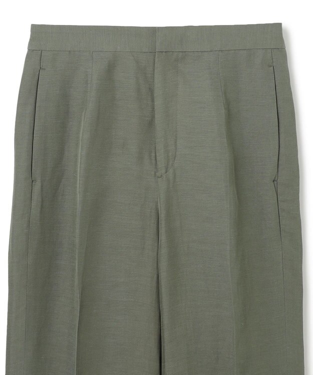 BEIGE， 【洗える】BERNARD / リネンストレートフルレングスパンツ Olive