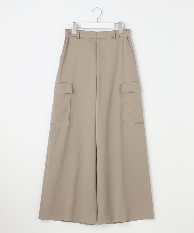 自由区 L 【洗える】テンセルツィルカーゴ パンツ カーキ