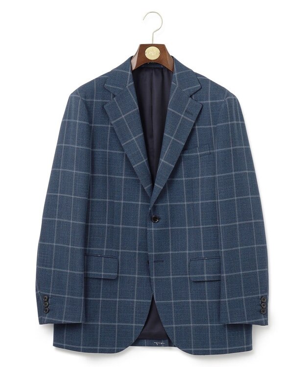 J.PRESS MEN 【NEWSTAGE】シルキーリファインドチェック ジャケット/総裏 ダルブルー系4