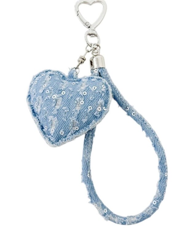 WEGO ハートデニムキーホルダー 柄1
