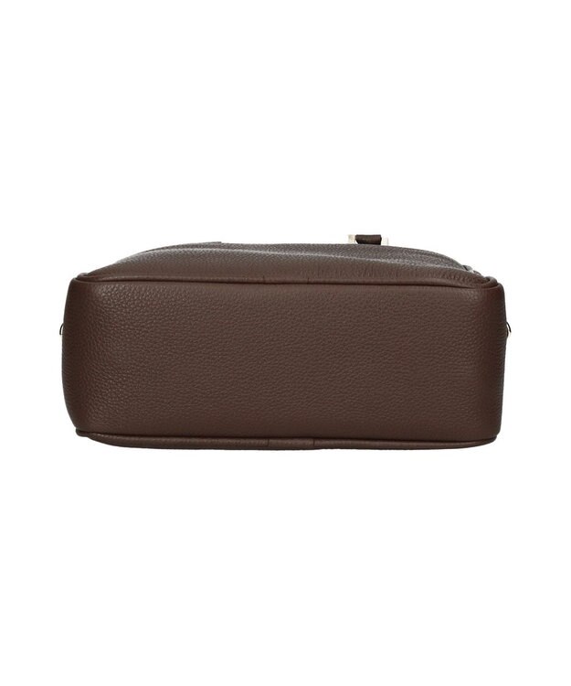 INTER-CHAUSSURES 【CHRISTIAN VILLA】ボックスシルエットレザーハンドバッグ ダークブラウン