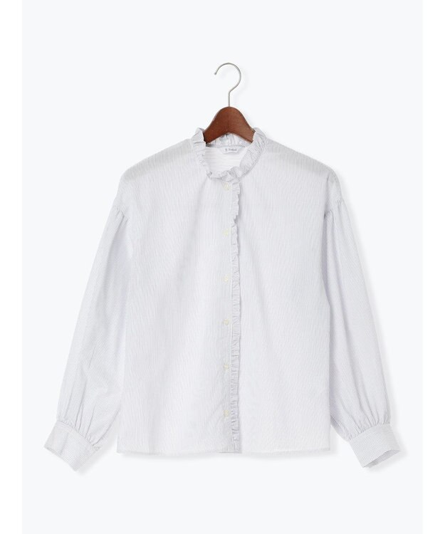 Te chichi パターンアソートスタンドフリルブラウス オフホワイト