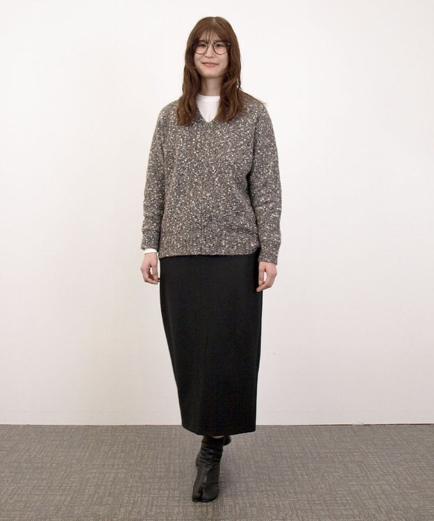 J.PRESS YORK STREET 【WOMEN】ファンシーヤーン Vネックニット ライトグレー系5
