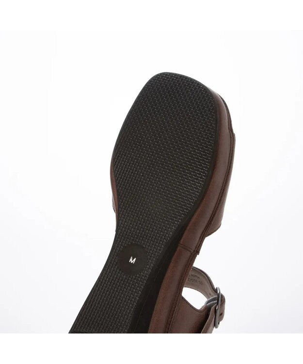 ing <ing>【WEB限定】【サスティナブル】ウエッジヒールレザーサンダル ダークブラウン