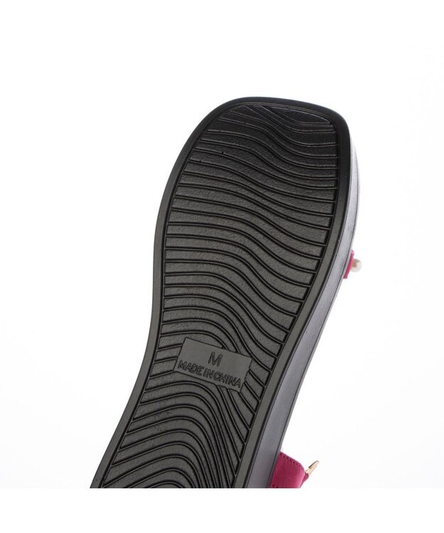 MODE ET JACOMO <noyau>パールデザイン厚底スポーツサンダル ピンク