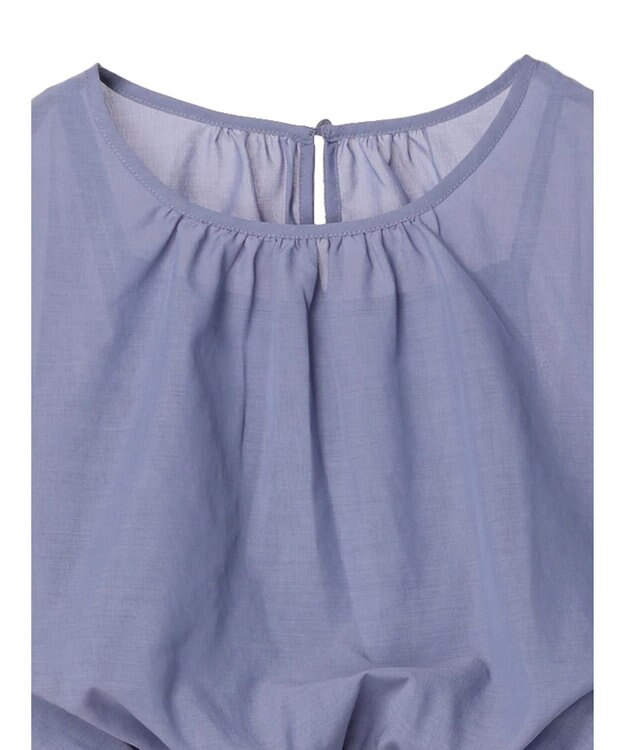 earth music&ecology シャーリングシアーブラウス Blue