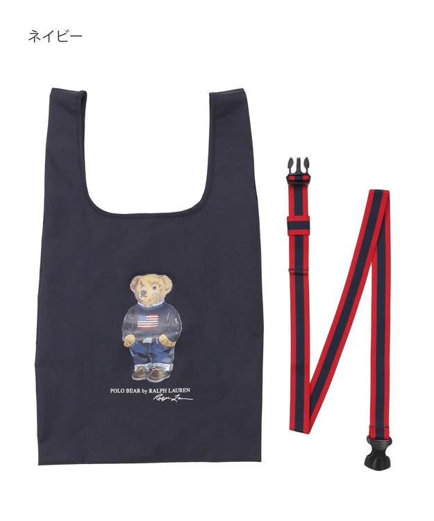 MOONBAT 【WEB限定】POLO RALPH LAUREN（ポロ ラルフ ローレン）ポロベア ベルト付き レインバッグ　 ネイビーブルー