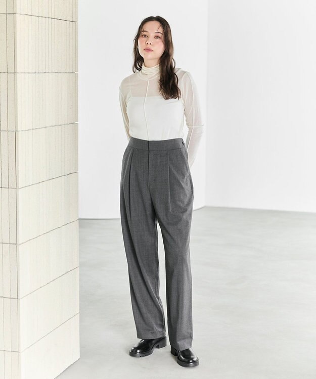 #Newans 【ストレッチ】【カシミヤ混】カシミヤシルクジャージー ホワイト